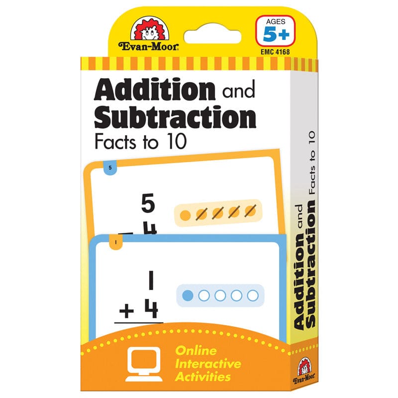 Flashcard Set Addition And Subtraction Fact To 10 (Pack of 10) - Flash Cards - Evan-moor