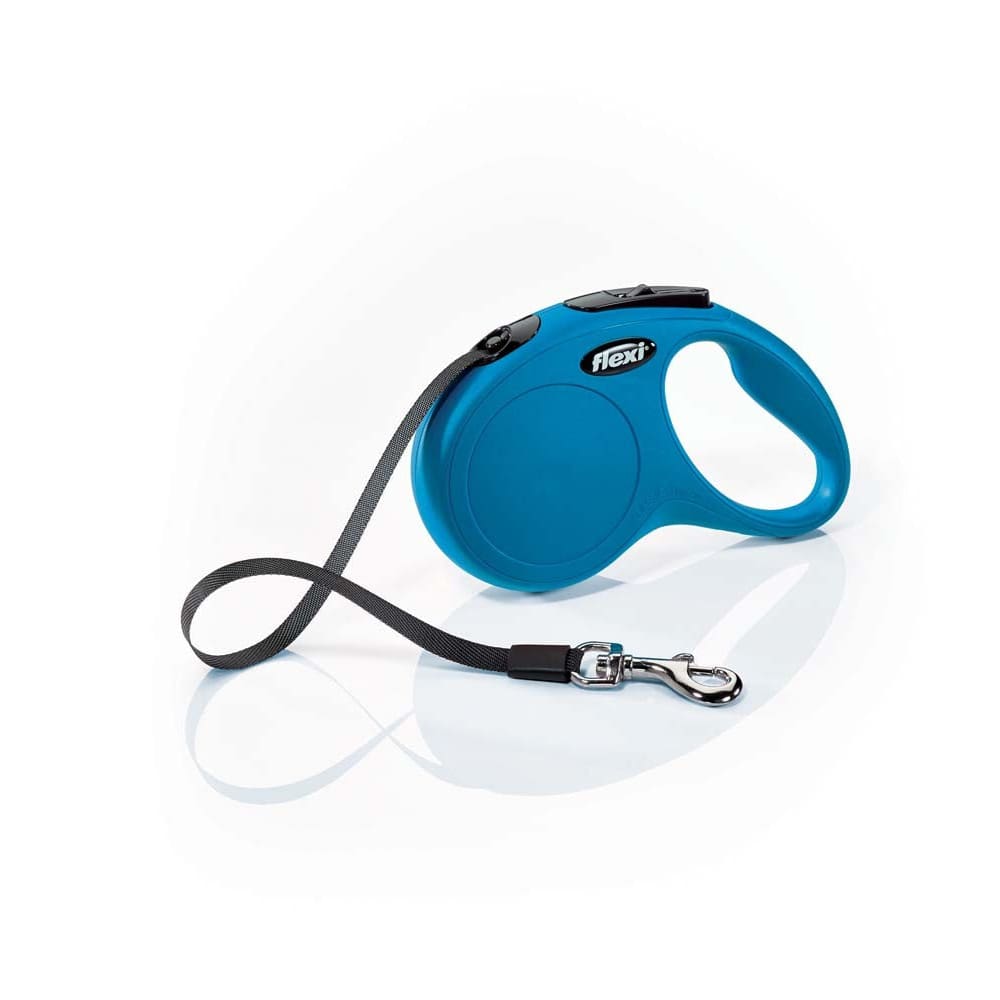 Flexi Classic Retractable Tape Dog Leash Blue 16 ft Small - Pet Supplies - Flexi