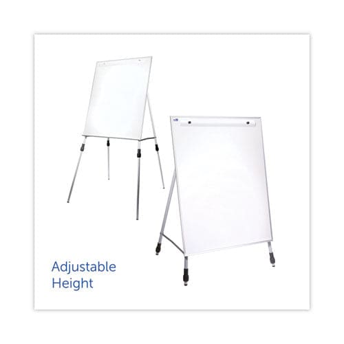 Flipside Adjustable Dry Erase Board 27.5 X 32 White Surface Silver Aluminum Frame - School Supplies - Flipside