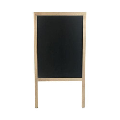 Flipside Black Chalkboard Marquee 24 X 42 Black Surface Natural Wood Frame - School Supplies - Flipside