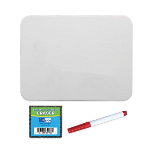 Flipside Dry Erase Board Set With Assorted Color Markers 12 X 9 White Surface 12/pack - School Supplies - Flipside
