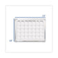 Flipside Framed Calendar Dry Erase Board 24 X 18 White Surface Silver Aluminum Frame - School Supplies - Flipside