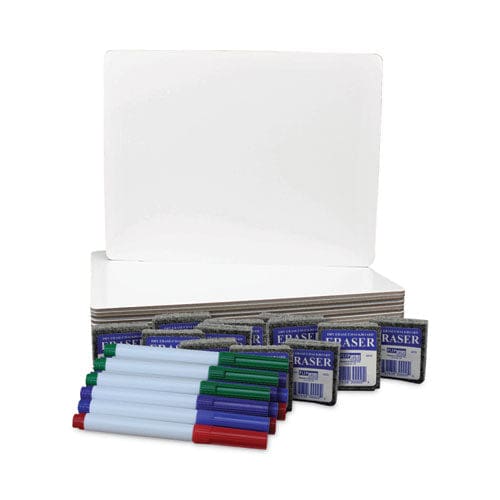Flipside Magnetic Dry Erase Board Set 12 X 9 White Surface 12/pack - School Supplies - Flipside