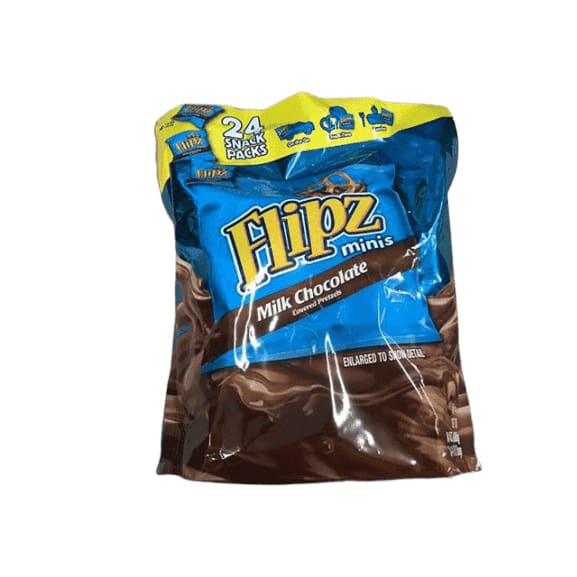 Flipz Pretzels Minis, Milk Chocolate, 1-Ounce Snack Bags Packages (Pack of 24) - ShelHealth.Com