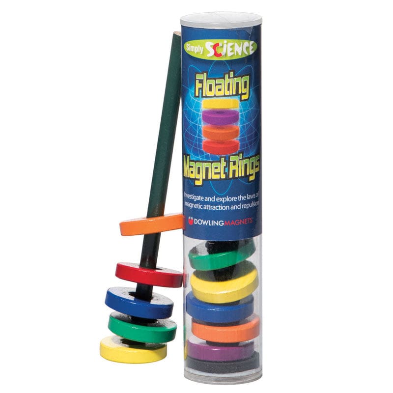 Floating Magnet Rings Ages 3 & Up (Pack of 8) - Magnetism - Dowling Magnets
