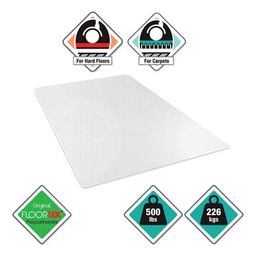 Floortex Cleartex Megamat Heavy-duty Polycarbonate Mat For Hard Floor/all Carpet 46 X 53 Clear - Furniture - Floortex®