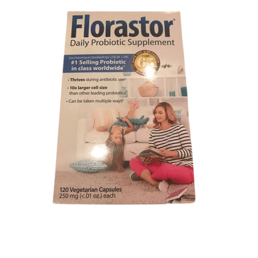 Florastor Daily Probiotic 250 mg., 120 Capsules. - ShelHealth.Com