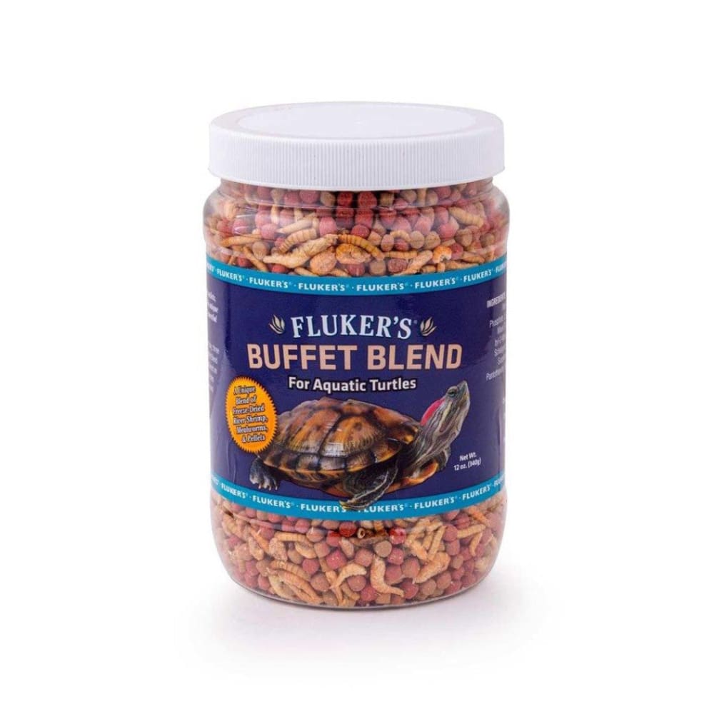 Flukers Buffet Blend Aquatic Turtle Formula Freeze Dried Food 12 oz - Pet Supplies - Flukers Buffet
