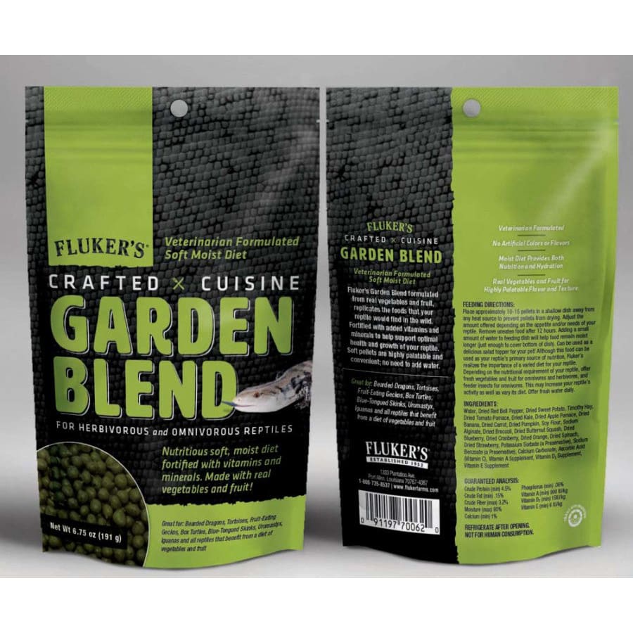 Flukers Crafted Cuisine Garden Blend Dry Food 6.75 oz - Pet Supplies - Flukers