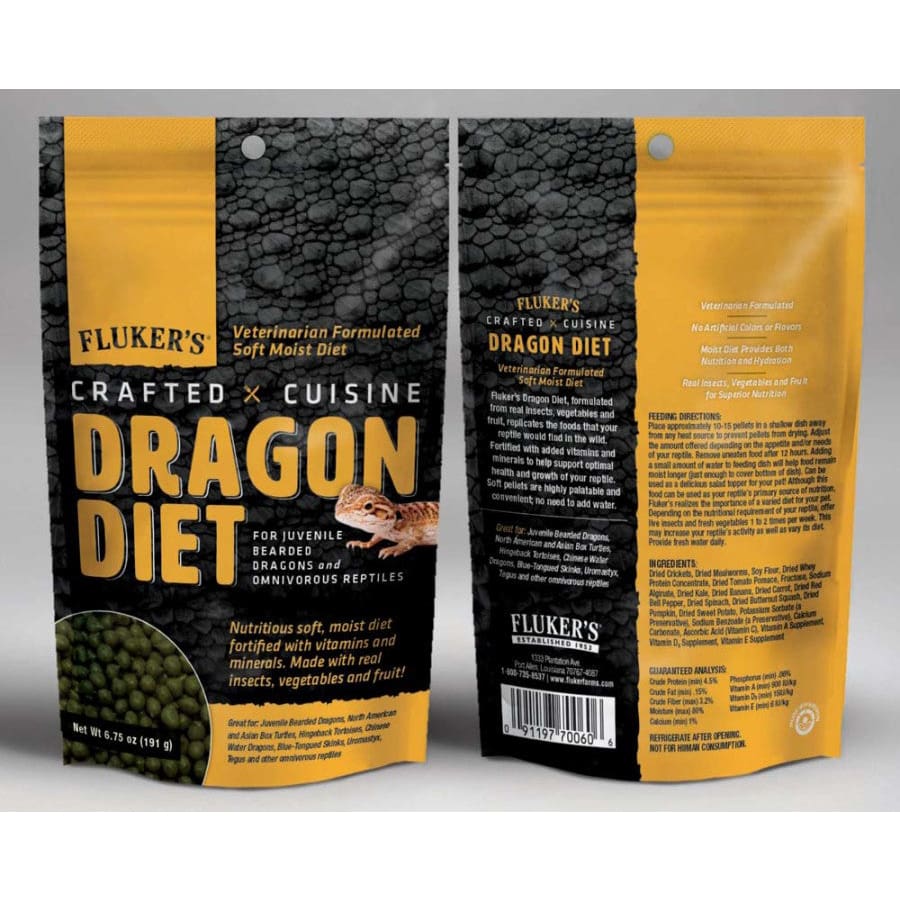 Flukers Crafted Cuisine Juvenile Bearded Dragon Diet Dry Food 6.75 oz - Pet Supplies - Flukers