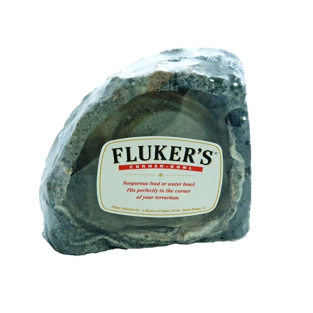 Fluker’s Non-porous Food and Water Corner Bowl Multi-Color 4 in Small - Pet Supplies - Fluker’s