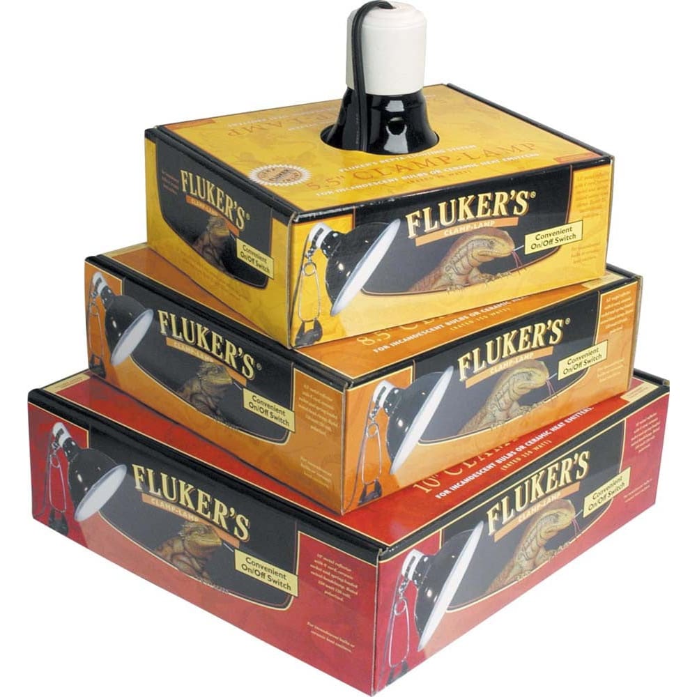 Fluker’s Repta-Clamp Lamp with Switch Black 10 in - Pet Supplies - Fluker’s