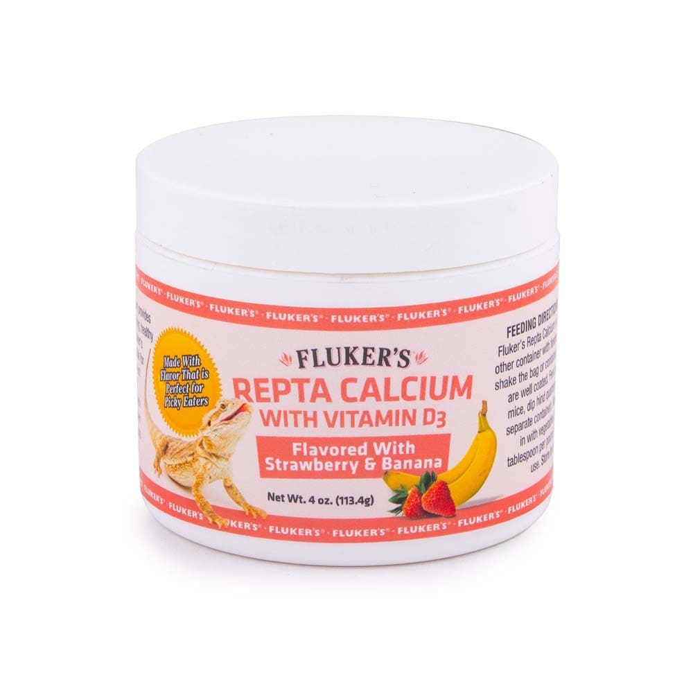 Fluker’s Repta Strawberry-Banana Flavored Calcium with Vitamin D3 4 oz - Pet Supplies - Fluker’s