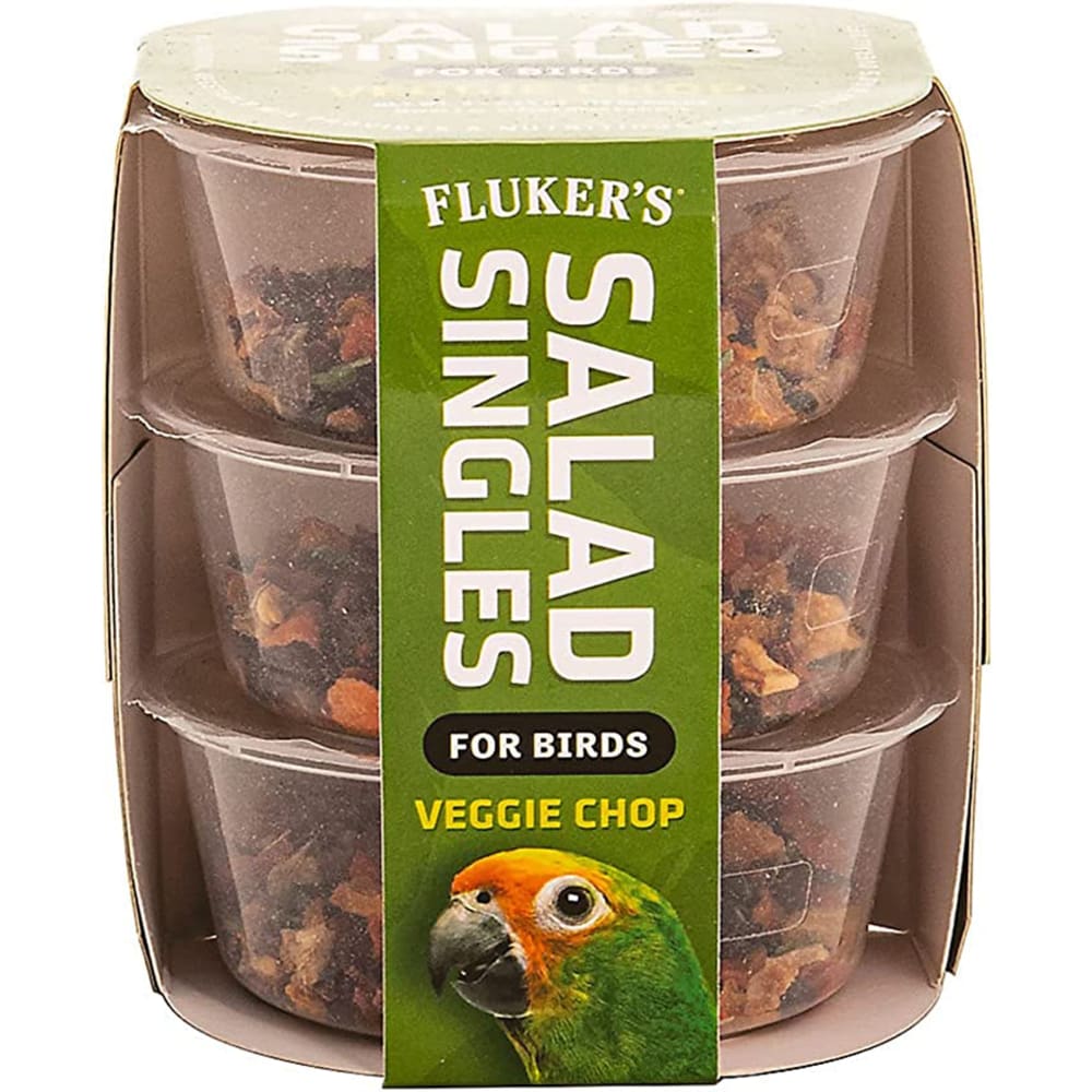 Flukers Salad Singles Veggie Chop Blend for Birds 1ea-0.65 oz; 3 pk - Pet Supplies - Flukers