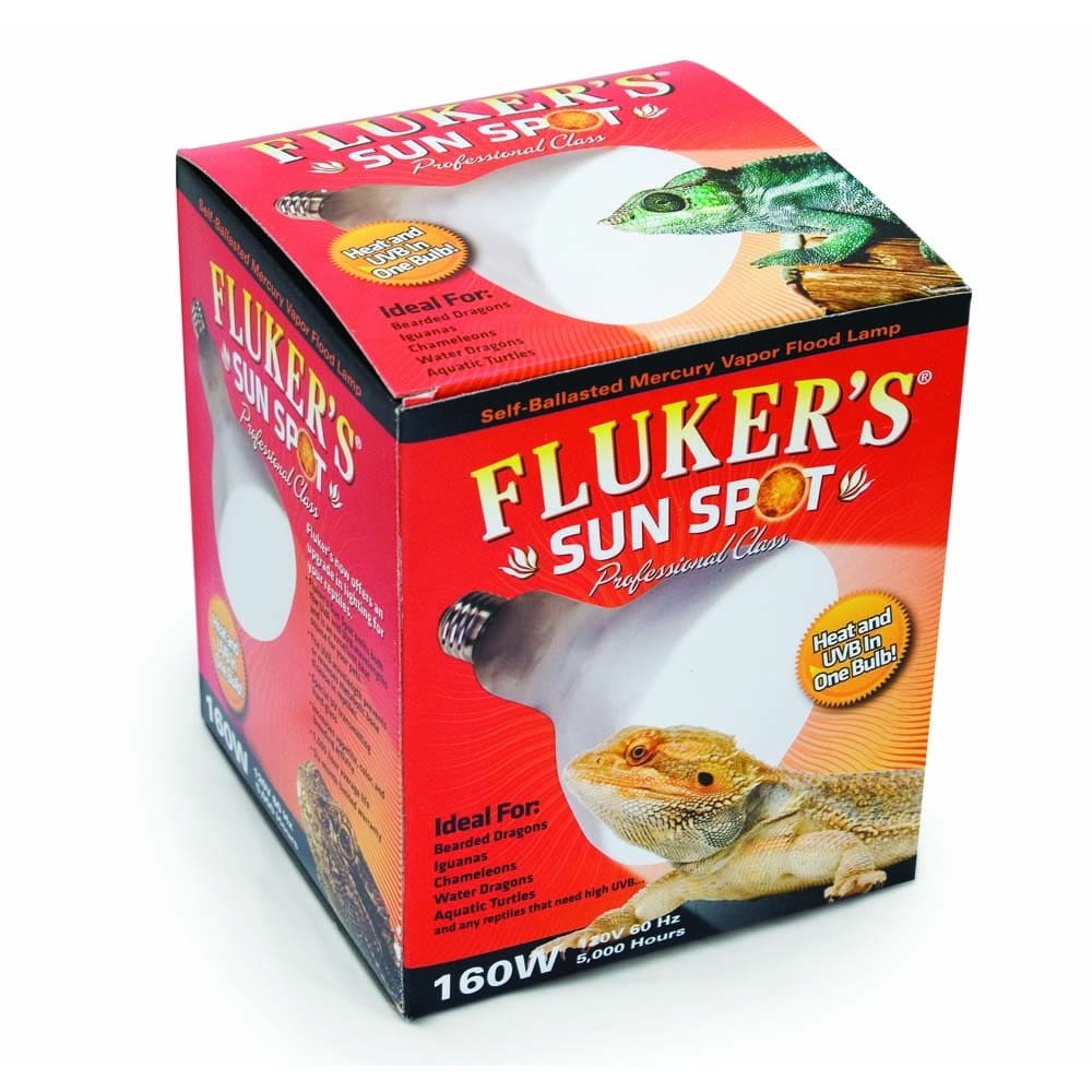 Fluker’s Sun Spot Mercury Vapor Bulb White 160 Watt - Pet Supplies - Fluker’s