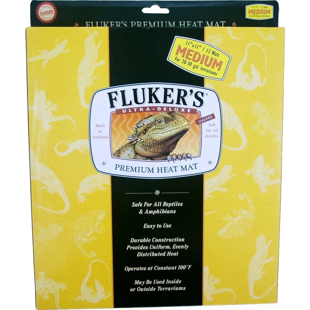 Fluker’s Ultra-Deluxe Premium Heat Mat for Reptiles 11 in x 11 in Medium - Pet Supplies - Fluker’s