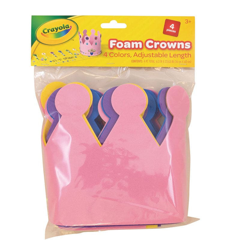 Foam Crowns Assorted Colors 4 Count (Pack of 6) - Crowns - Dixon Ticonderoga Co - Pacon