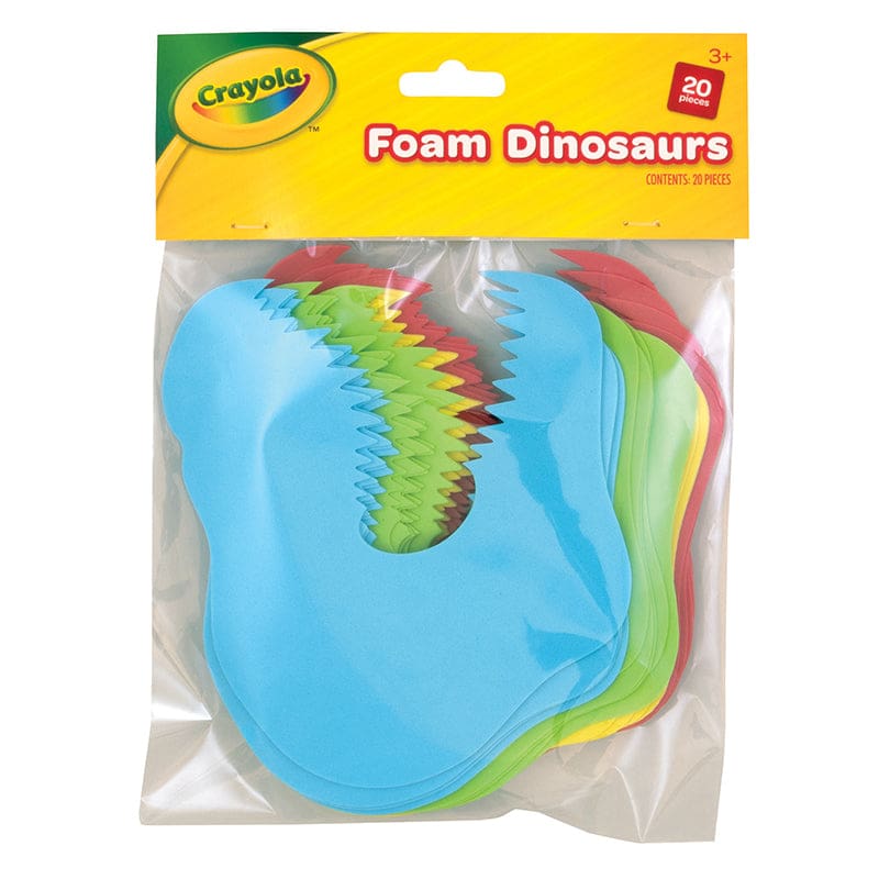 Foam Dinosaur Assorted Colors 20Ct 6In (Pack of 12) - Art & Craft Kits - Dixon Ticonderoga Co - Pacon