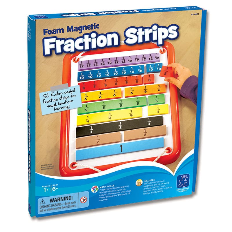 Foam Magnetic Fraction Bars (Pack of 2) - Fractions & Decimals - Learning Resources