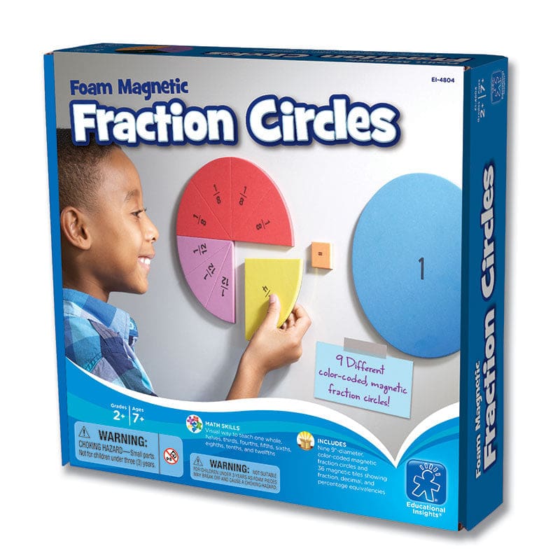 Foam Magnetic Fraction Circles - Fractions & Decimals - Learning Resources