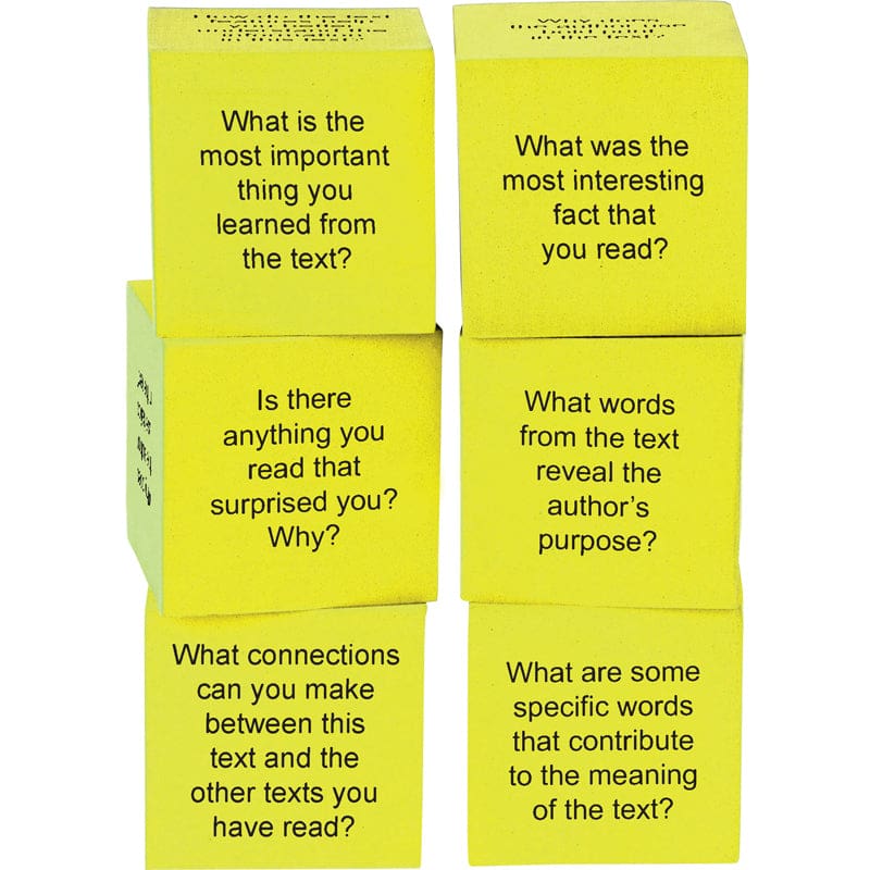 Foam Nonfiction Comprehension Cubes (Pack of 6) - Comprehension - Teacher Created Resources