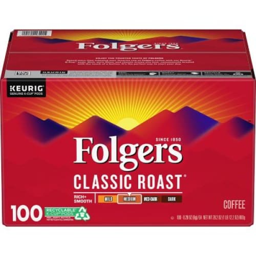 Folgers Classic Roast Coffee K-Cups (100 ct.) - Folgers