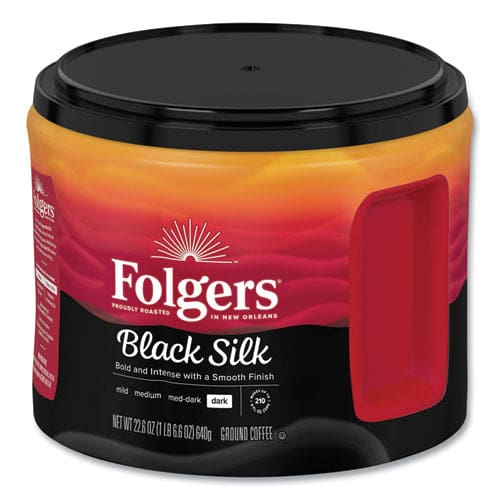 Folgers Coffee Black Silk 22.6 Oz Canister 6/carton - Food Service - Folgers®