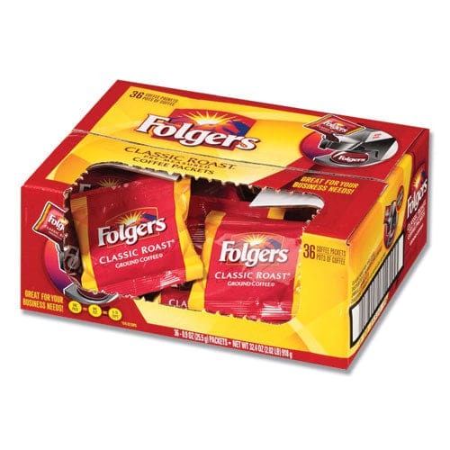 Folgers Coffee Classic Roast 0.9 Oz Fractional Packs 36/carton - Food Service - Folgers®