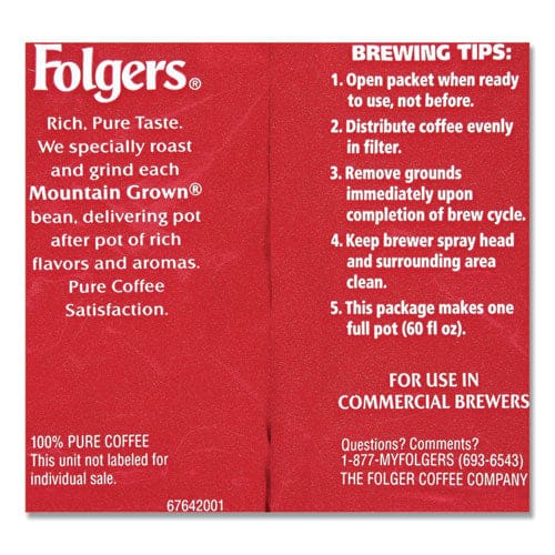Folgers Coffee Fraction Pack Classic Roast 1.5oz 42/carton - Food Service - Folgers®