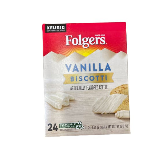 Folgers Vanilla Biscotti Keurig Coffee Pods 24 Count - Folgers