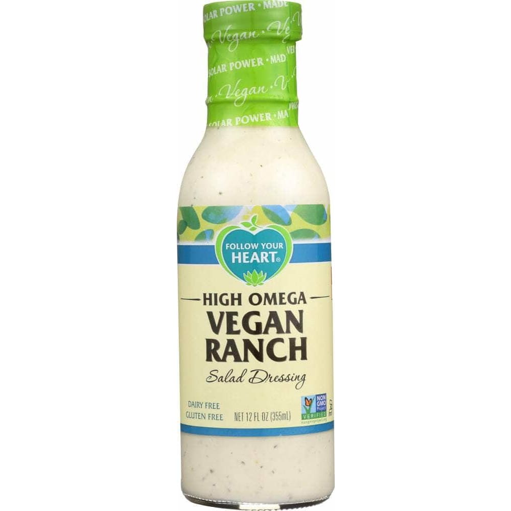 FOLLOW YOUR HEART Grocery > Refrigerated FOLLOW YOUR HEART: High Omega Vegan Ranch Salad Dressing, 12 Oz