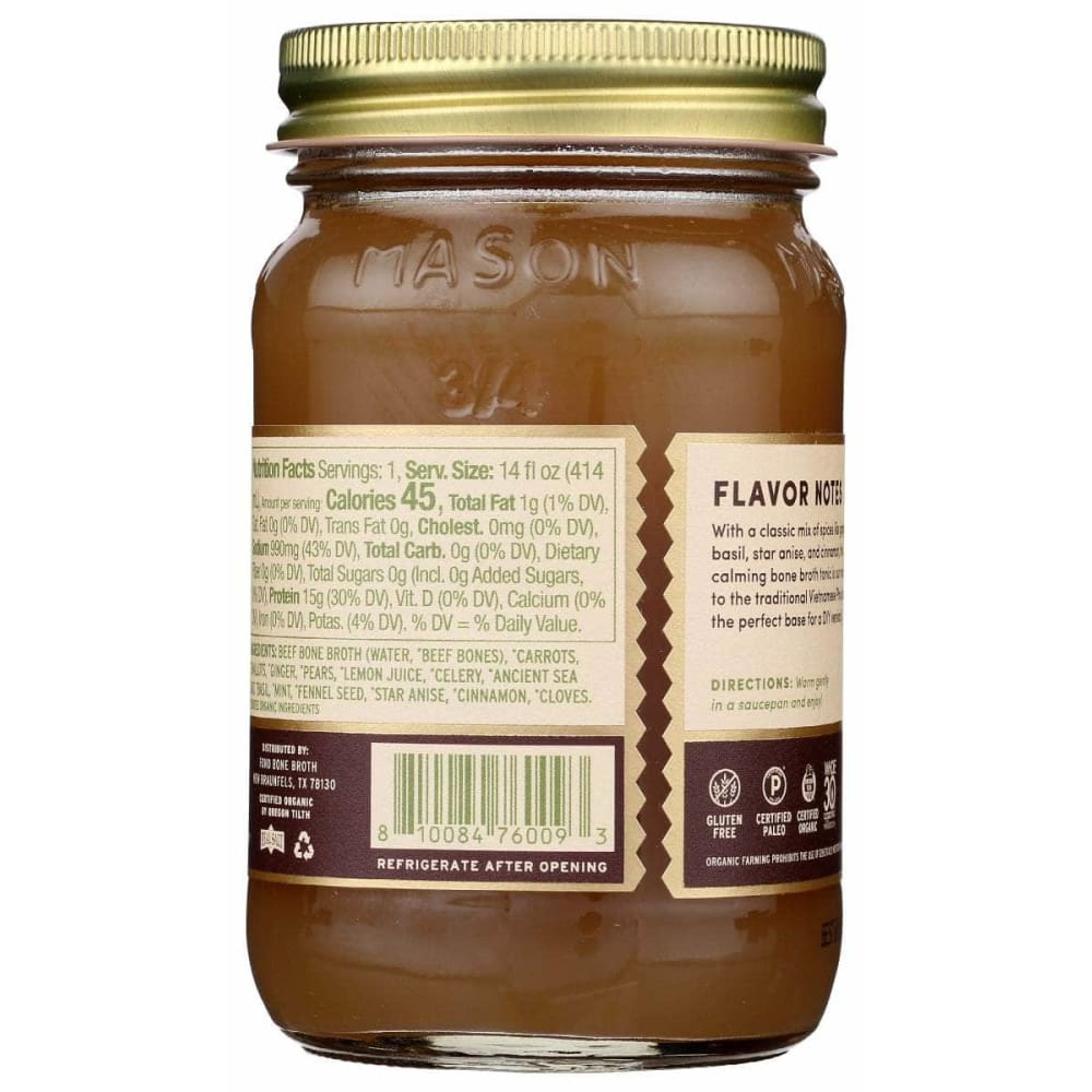 FOND BONE BROTH Fond Bone Broth Beef Bone Broth Basil Anise, 14 Fo