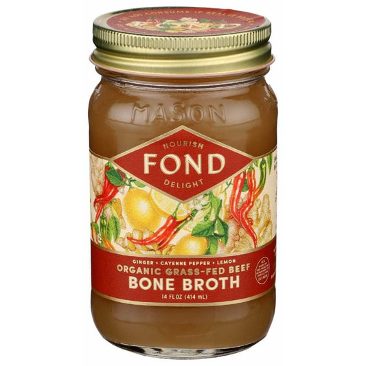 FOND BONE BROTH Fond Bone Broth Beef Bone Broth Ginger Cayenne, 14 Fo