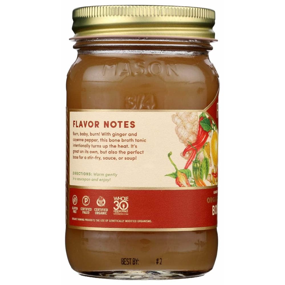 FOND BONE BROTH Fond Bone Broth Beef Bone Broth Ginger Cayenne, 14 Fo