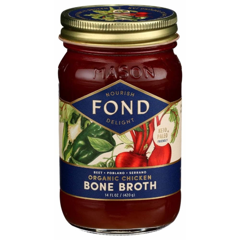 FOND BONE BROTH Fond Bone Broth Chicken Bone Broth Beet Poblano, 14 Oz