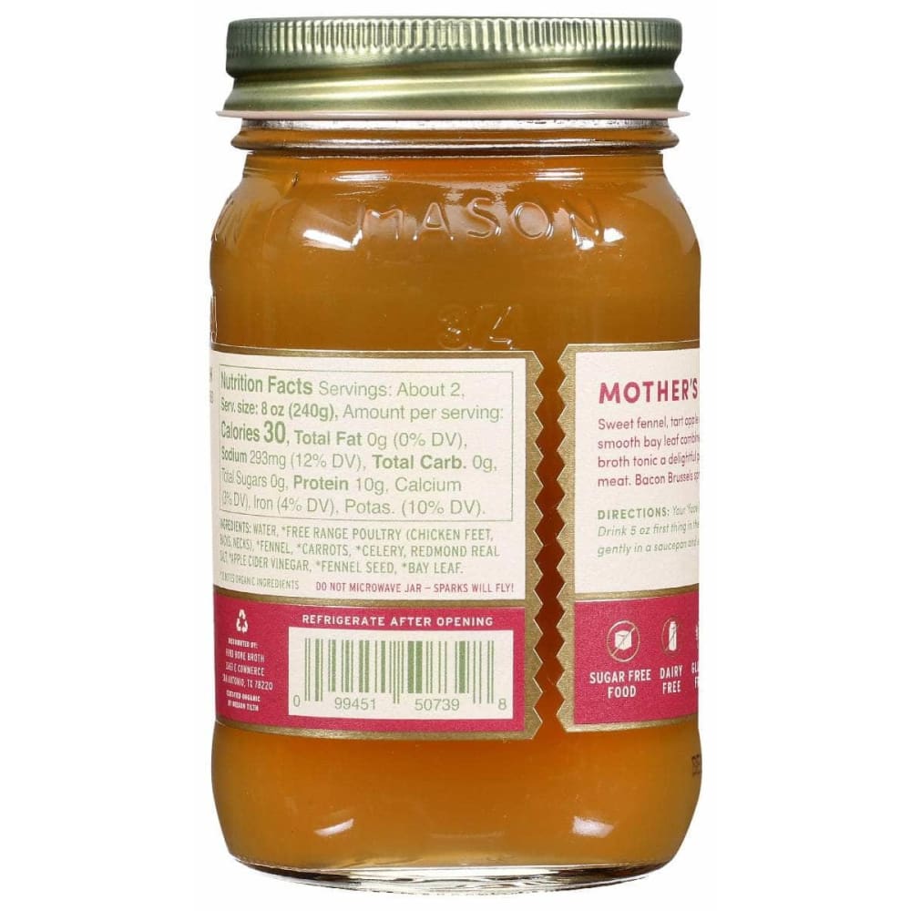 FOND BONE BROTH Fond Bone Broth Chicken Bone Broth Fennel Apple Cider Vinegar 14 Oz