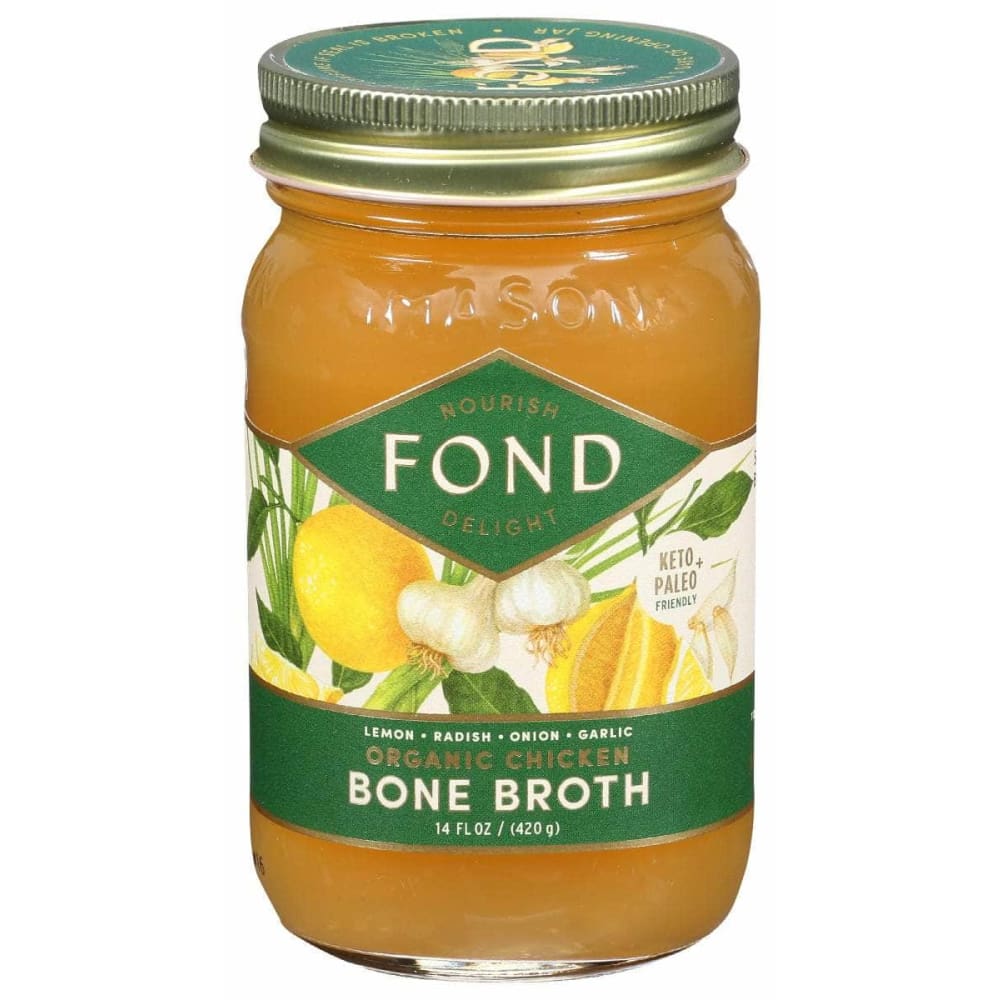 FOND BONE BROTH Fond Bone Broth Chicken Bone Broth Lemon Radish, 14 Oz