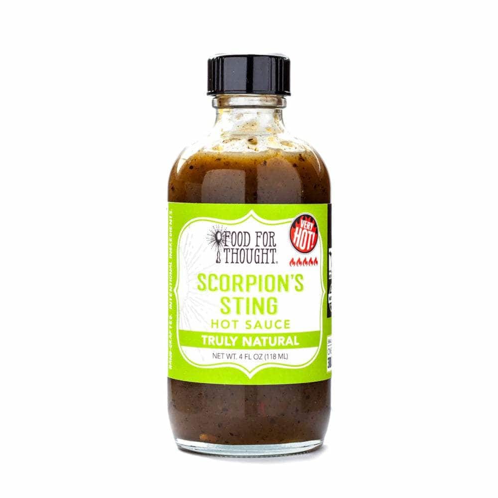 FOOD FOR THOUGHT Grocery > Pantry > Condiments FOOD FOR THOUGHT: Scorpion's Sting Hot Sauce, 4 fo