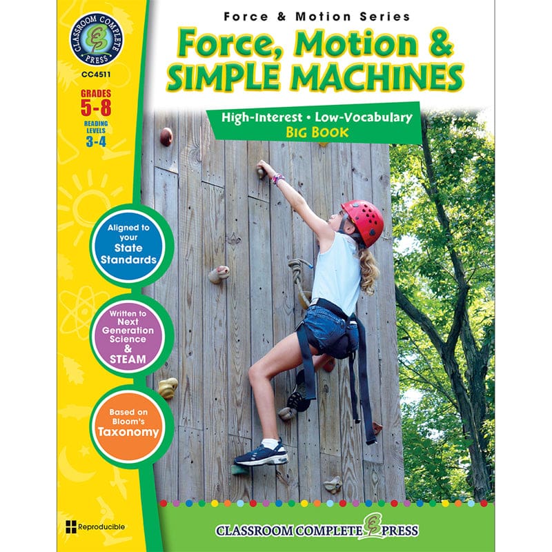 Force Motion & Simple Machines Big Book - Simple Machines - Classroom Complete Press