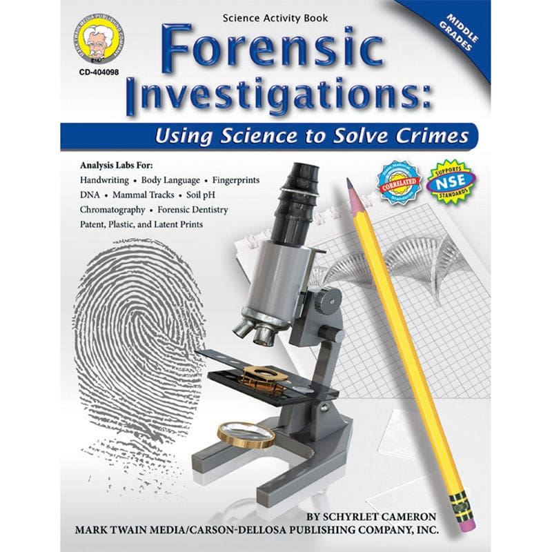 Forensic Investigations Activity Book Gr 4-8 (Pack of 3) - Activity Books & Kits - Carson Dellosa Education