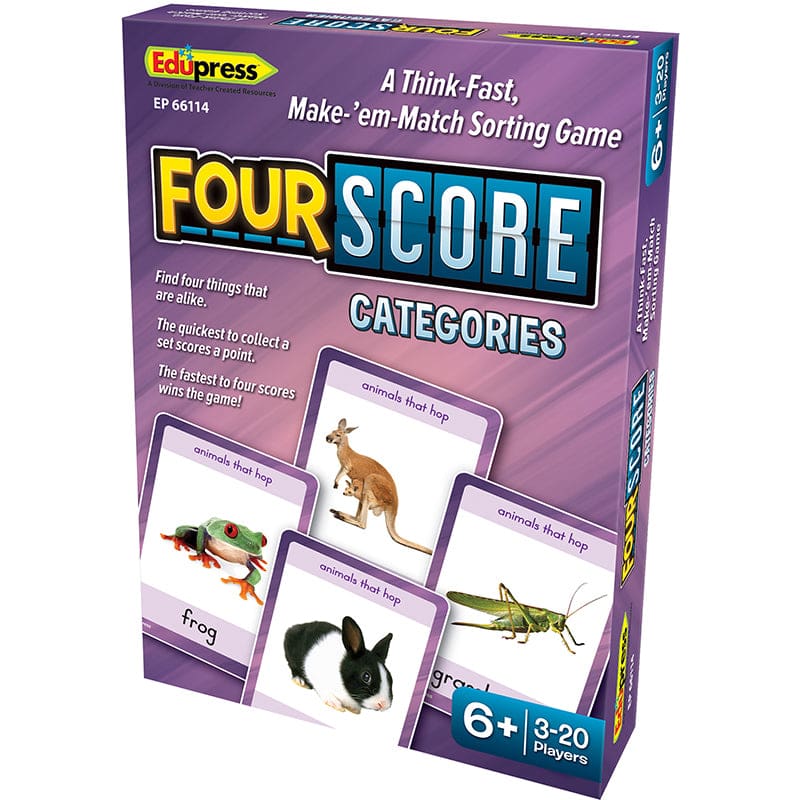 Four Score Categories Card Game (Pack of 6) - Card Games - Teacher Created Resources