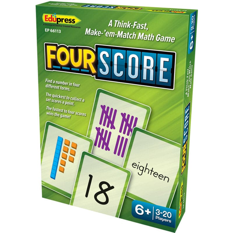 Four Score Dice Game (Pack of 6) - Dice - Teacher Created Resources