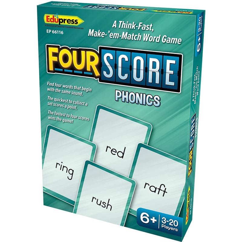 Four Score Phonics Card Game (Pack of 6) - Card Games - Teacher Created Resources