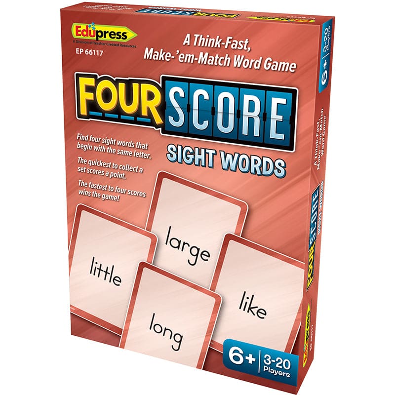 Four Score Sight Words Card Game (Pack of 6) - Card Games - Teacher Created Resources