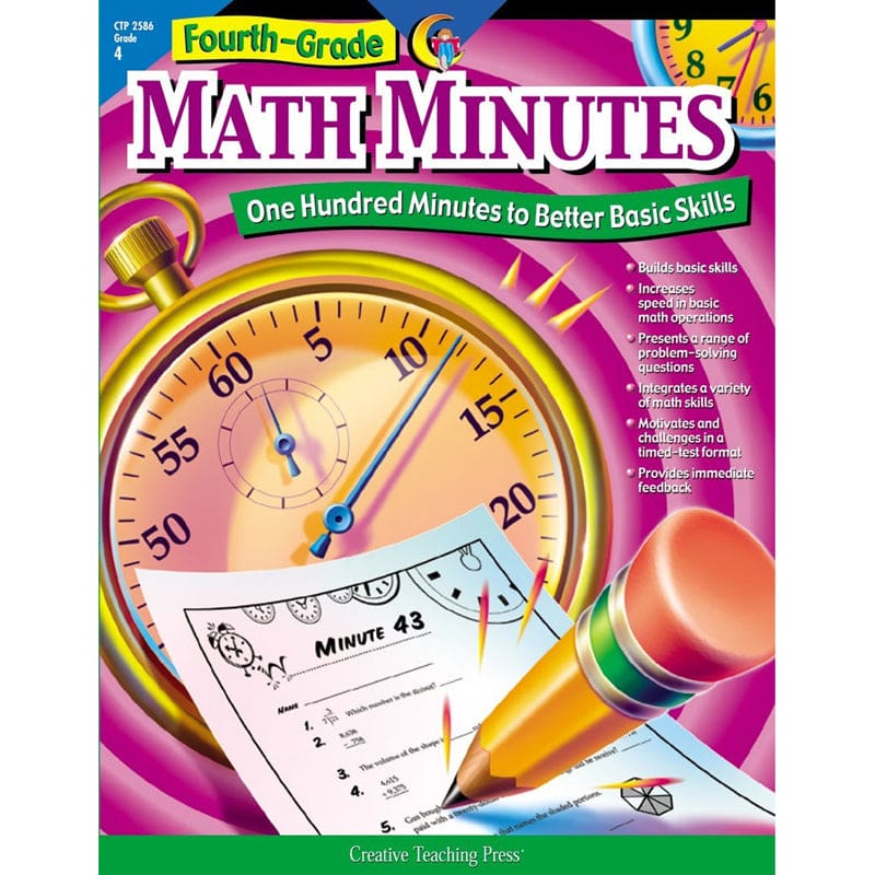 Fourth-Gr Math Minutes (Pack of 2) - Activity Books - Creative Teaching Press