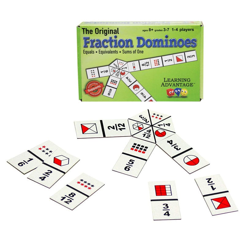 Fraction Dominoes Game (Pack of 3) - Dominoes - Learning Advantage
