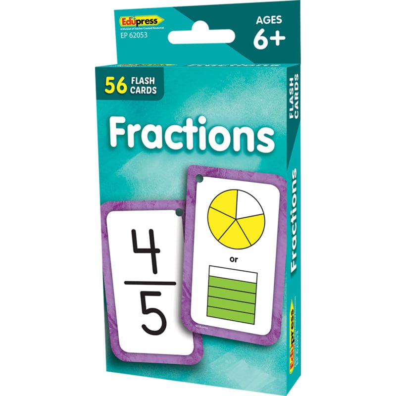 Fractions Flash Cards (Pack of 10) - Flash Cards - Teacher Created Resources