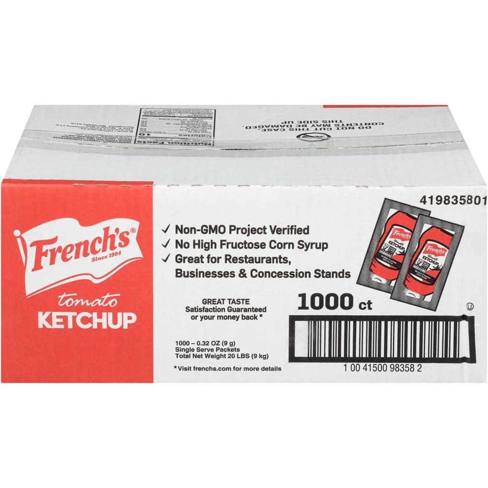 French’s Tomato Ketchup Single-Serve Packets (1,000 ct.) - Condiments Oils & Sauces - French’s Tomato
