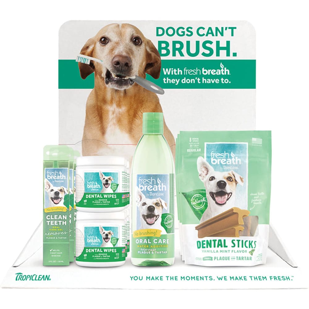Fresh Breath Dog Dental Sticks Wipes Counter Display 16 Pieces - Pet Supplies - Fresh