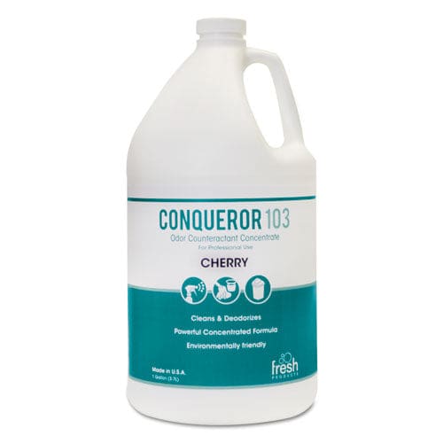 Fresh Products Conqueror 103 Odor Counteractant Concentrate Cherry 1 Gal Bottle 4/carton - Janitorial & Sanitation - Fresh Products